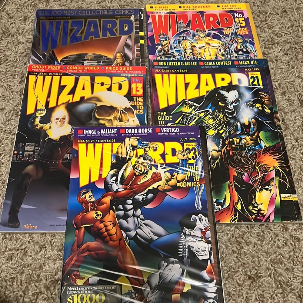 IMAGE and VALIANT 1990’s WIZARD comics